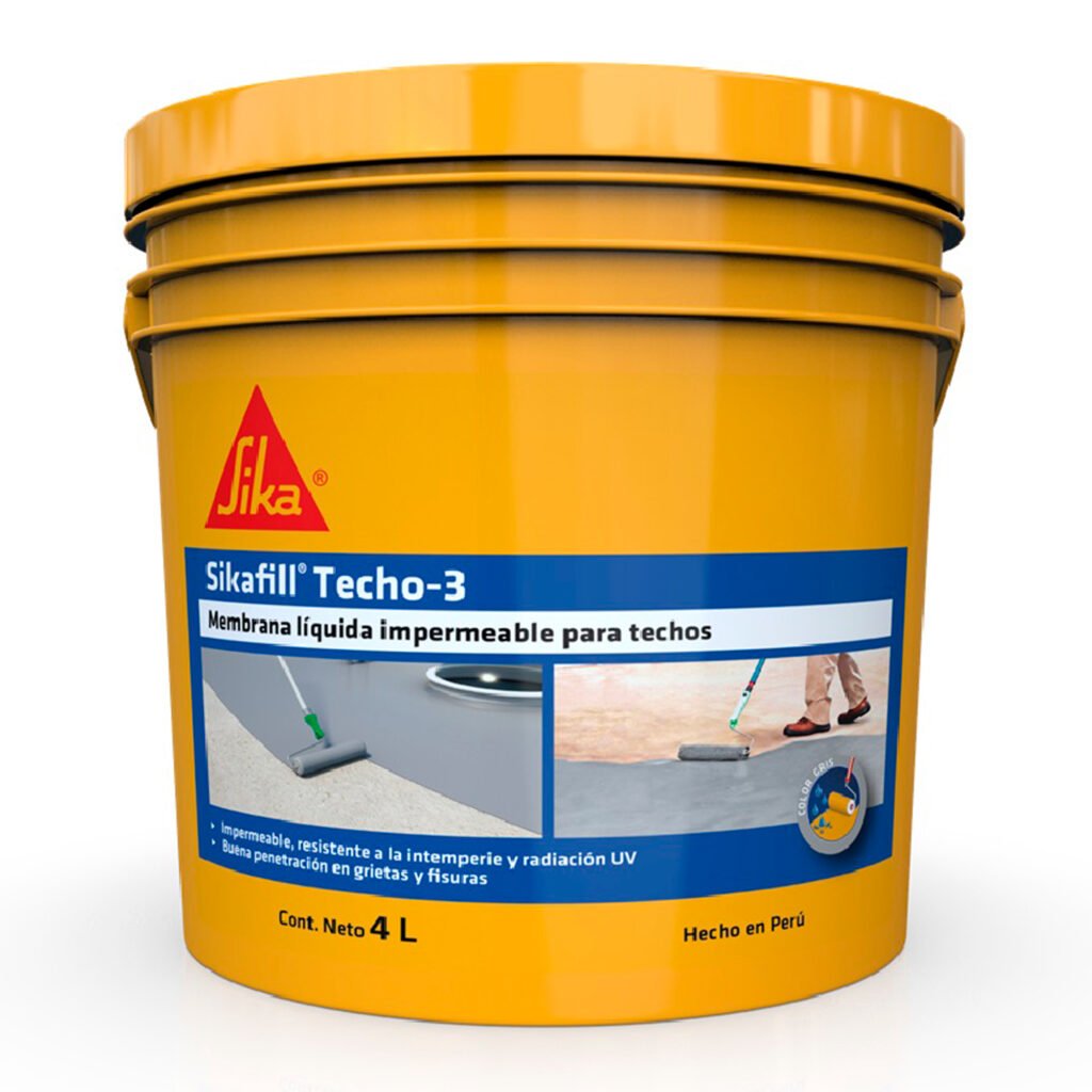 Impermeabilizante para techos Sikafill® Techo-3 Gris 4L