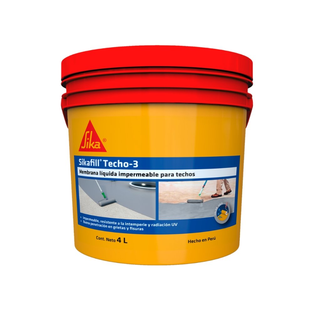 Impermeabilizante para techos Sikafill® Techo-3 Gris 4L