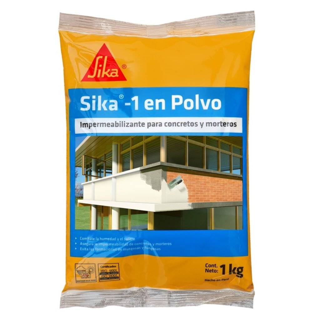 Impermeabilizante en Polvo para Mortero y Concreto Sika®-1  1kg