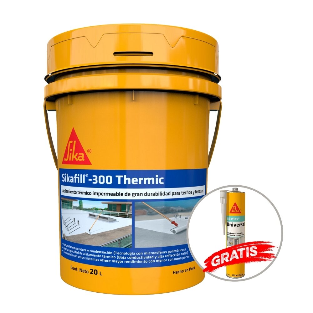 Aislante térmico SikaFill®-300 Thermic blanco 20L