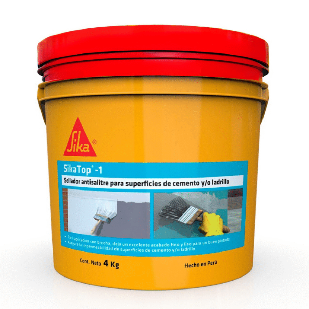 Sellador Impermeabilizante Antisalitre SikaTop®-1 Gris 4Kg