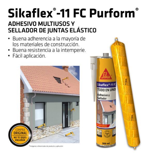 Pack 12 Unidades de Sikaflex®11FC Purform 300ml Gris - Imagen 5