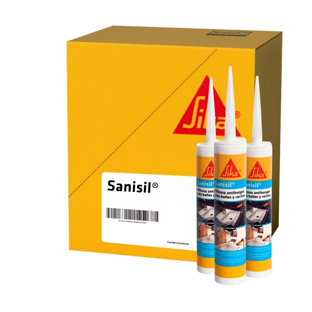 12 Unidades de Sika Sanisil Baños y Cocinas blanco