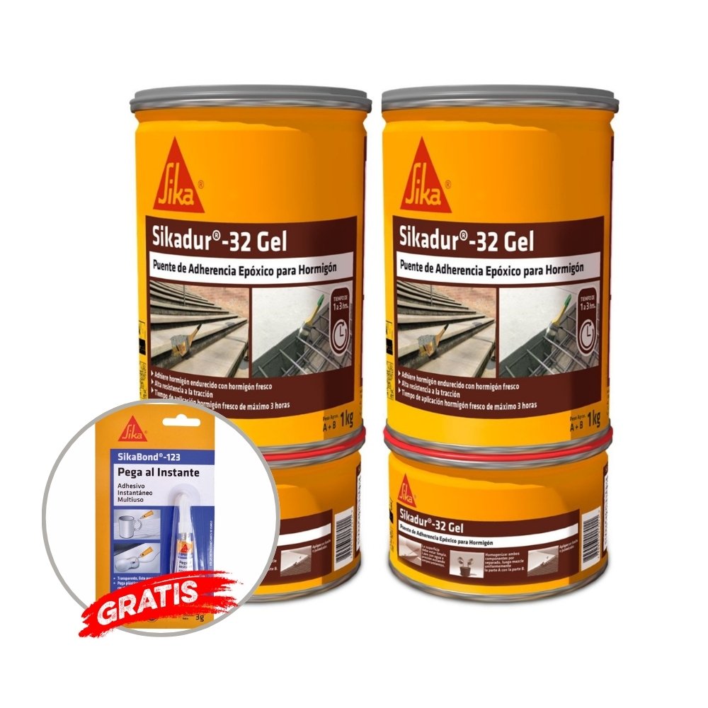 Pack 2 Unidades de Epoxico Sikadur®-32 Gel 1kg