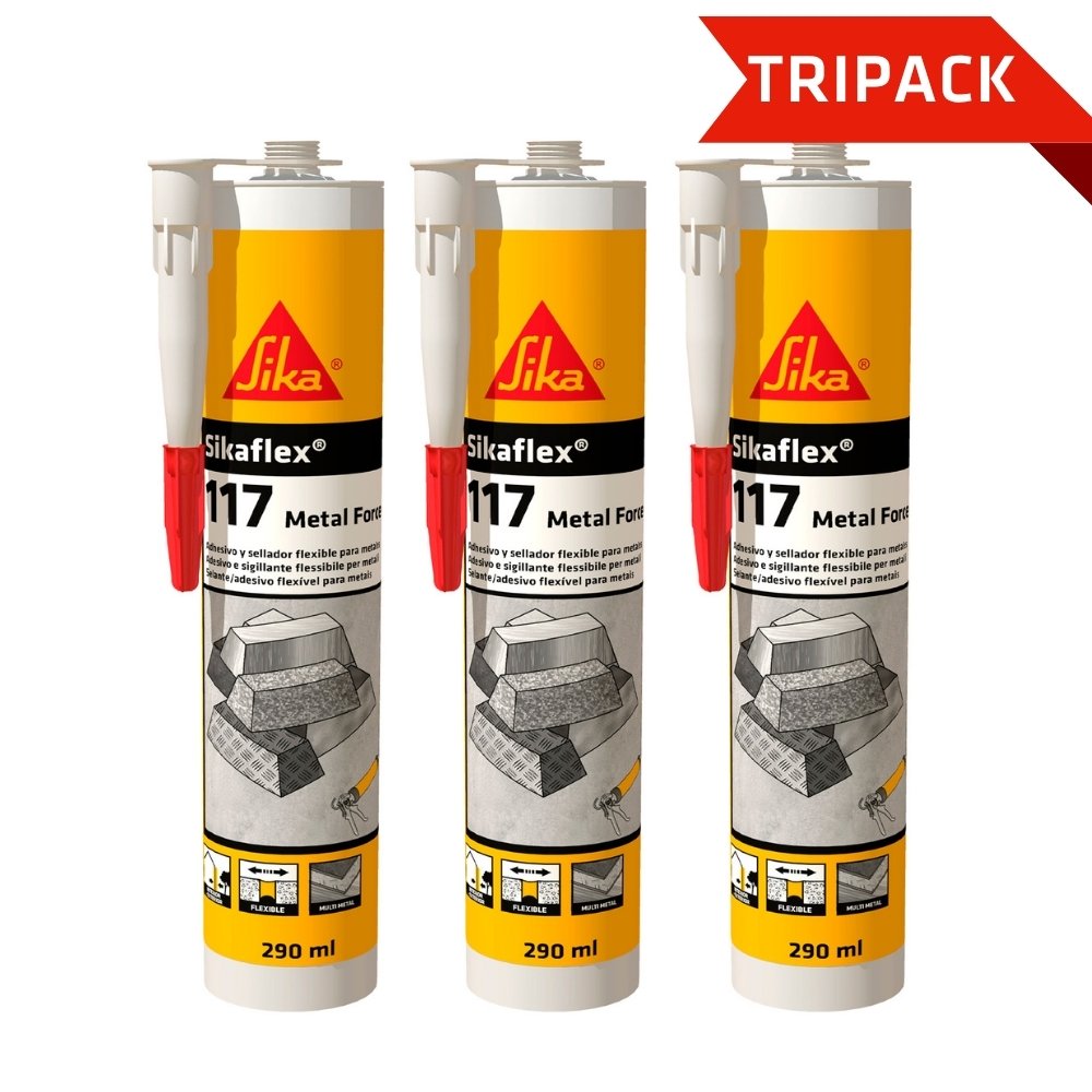 Tripack Adhesivo Sikaflex-117 Metal Force 290ml