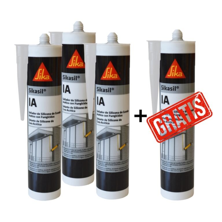 Silicona Acética Sikasil IA 280 ml promoción 4x3